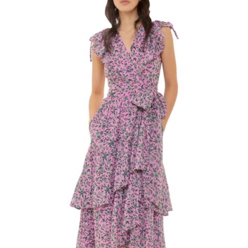 Banjanan Carra V-neck Wrap Dress sz S NWT